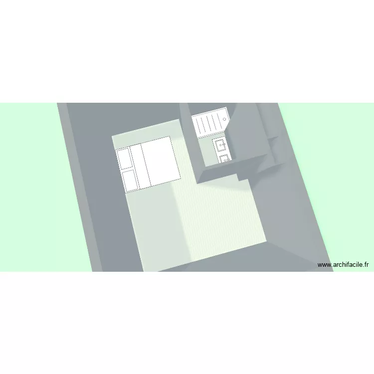 SUITE PARENTALE. Plan de 4  et 20 m²