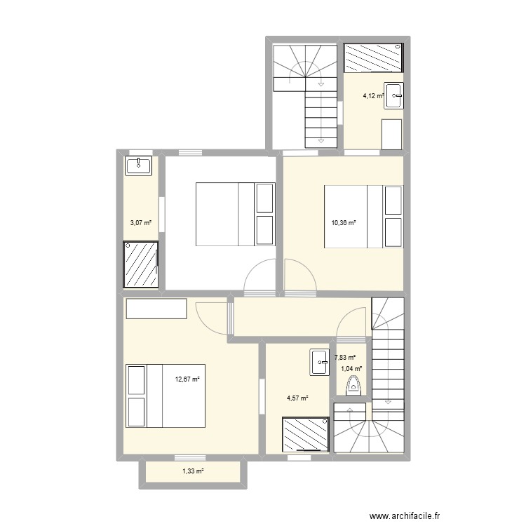 giraudeau 1er 2ème version. Plan de 0 pièce et 0 m2