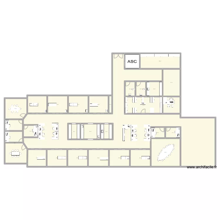 CHSSS Niveau 2. Plan de 29  et 765 m²