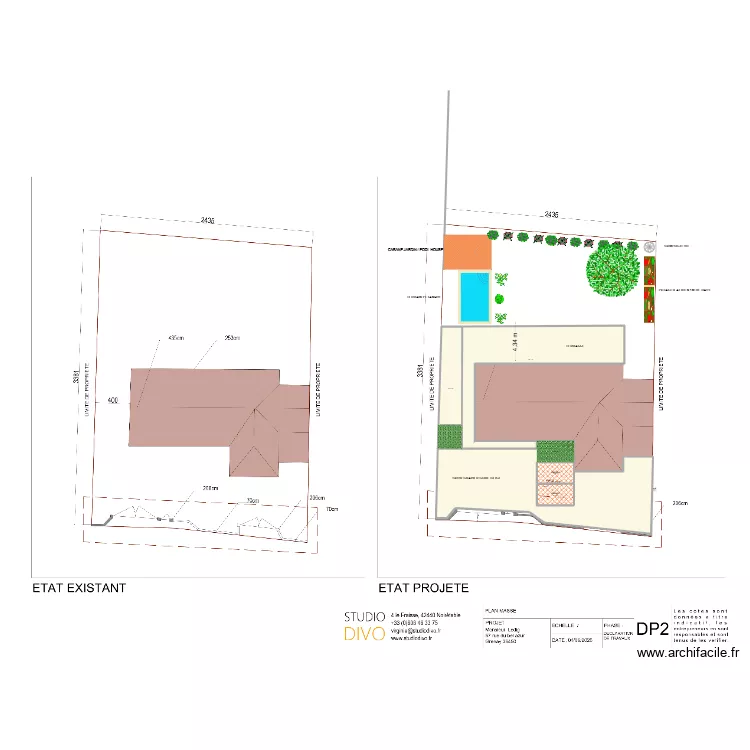 AMENAGEMENT EXTERIEUR. Plan de 5 et 323 m² AMENAGEMENT EXTERIEUR. Plan de 5 et 323 m²