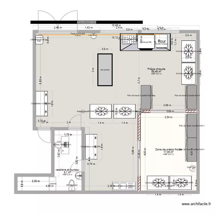 Cuisine DEB'HO TRAITEUR. Plan de 