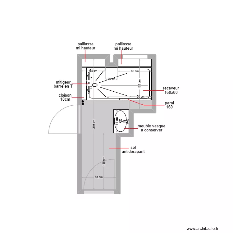JIFFARD. Plan de 1  et 4 m²