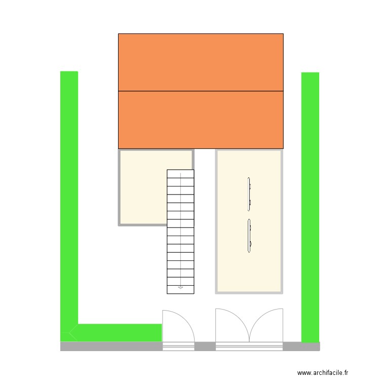 MORAN. Plan de 2 pièces et 13 m2