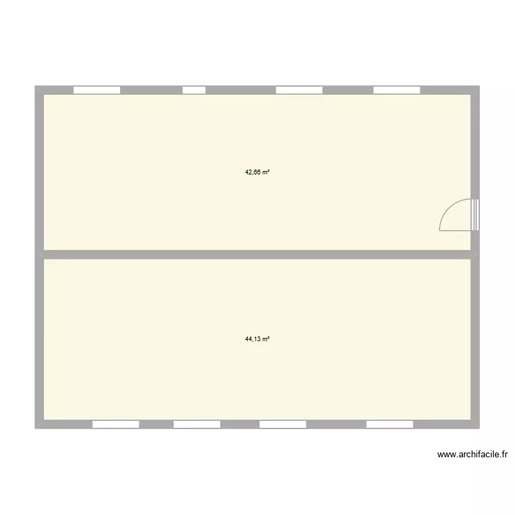 av m leclerc. Plan de 2  et 87 m²