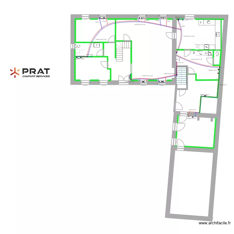 HUGOT BIS. Plan de 2  et 7 m²
