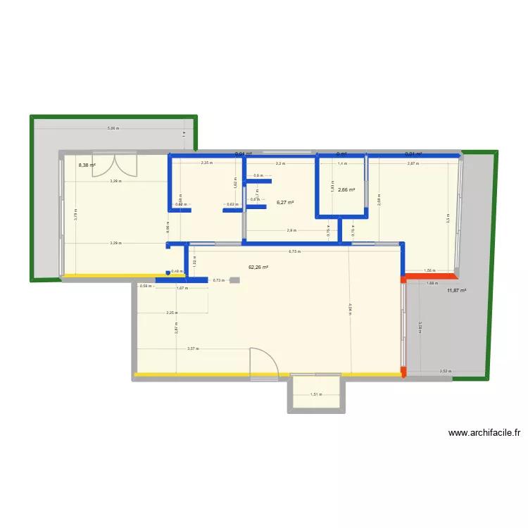 CUISINE 4 CIRODDE - MESURES. Plan de 8 et 91 m² CUISINE 4 CIRODDE - MESURES. Plan de 8 et 91 m²