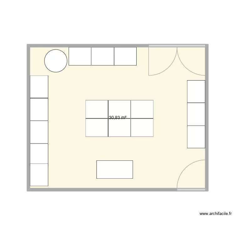 Salle B201. Plan de 1 et 31 m² Salle B201. Plan de 1 et 31 m²