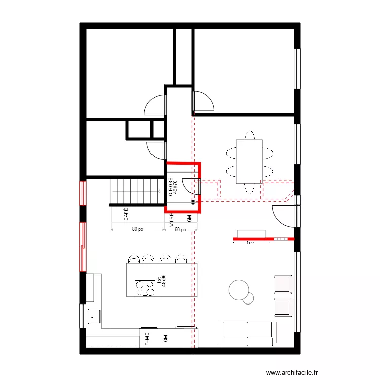 Begon 2. Plan de 7  et 96 m²