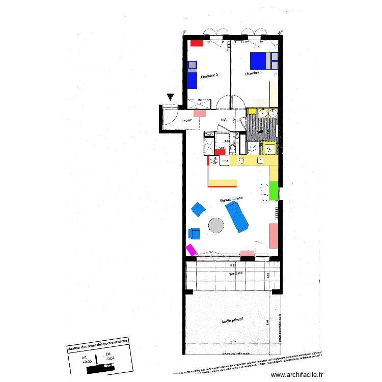 C19 modifications avec &eacute;quipement. Plan de 