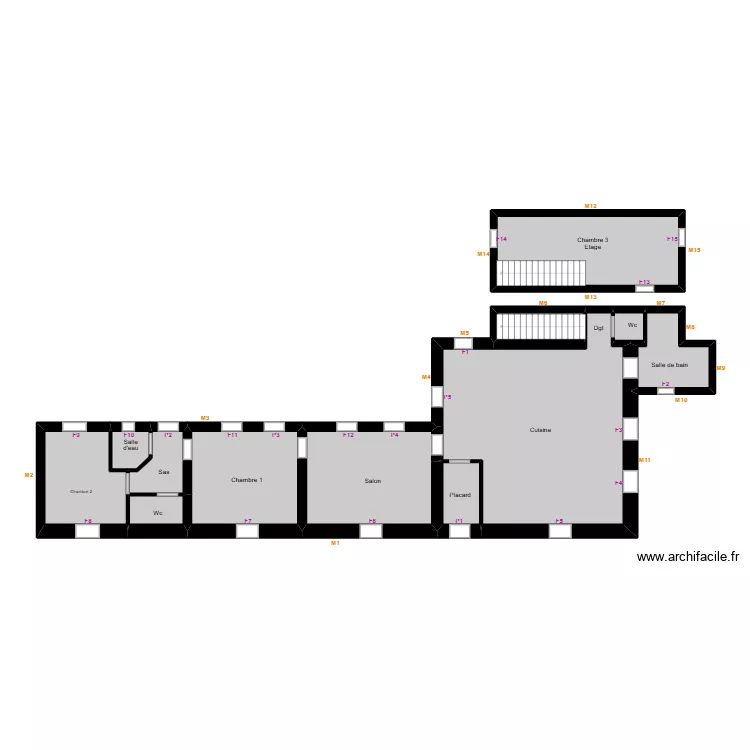 Verluca ye dpe. Plan de 12  et 157 m²