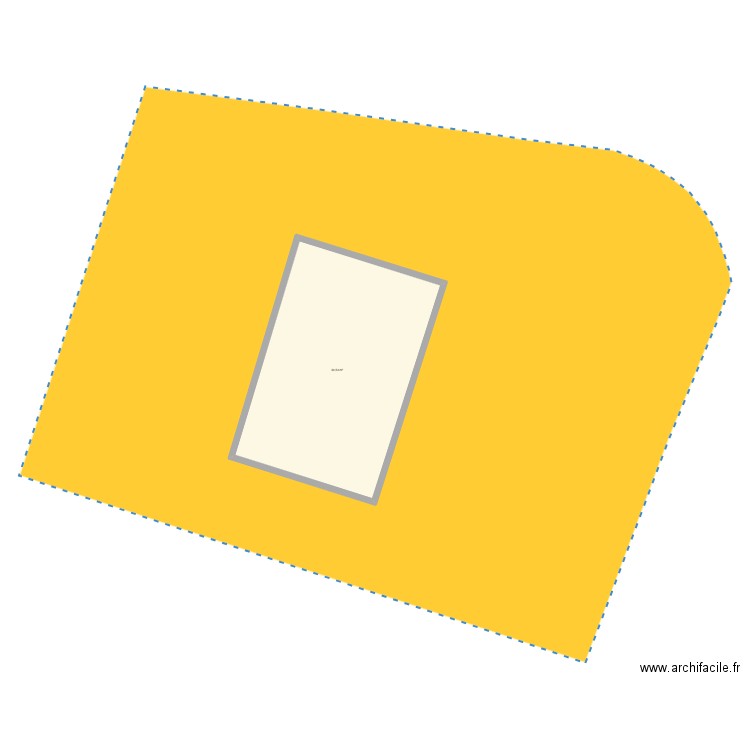 plan de masse. Plan de 1 pièce et 95 m2