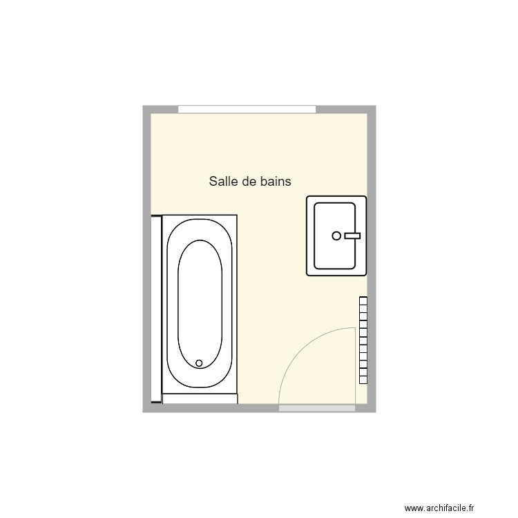 Plan avant travaux Burel. Plan de 1 pièce et 5 m2