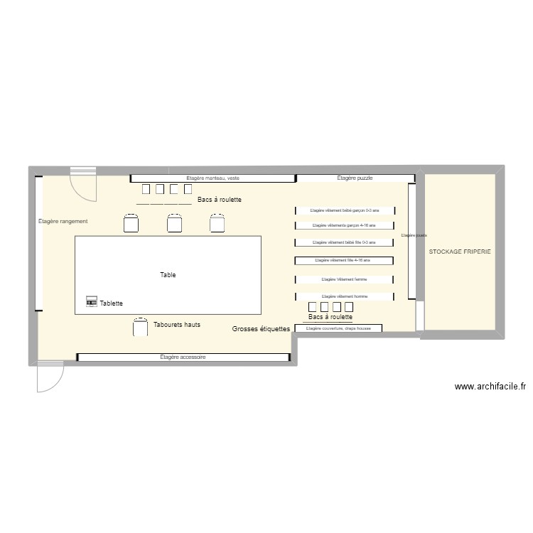 PLAN ACTUEL SP. Plan de 2 pièces et 72 m2