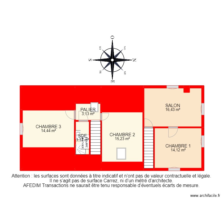 BI 17554 - . Plan de 42 pièces et 376 m2