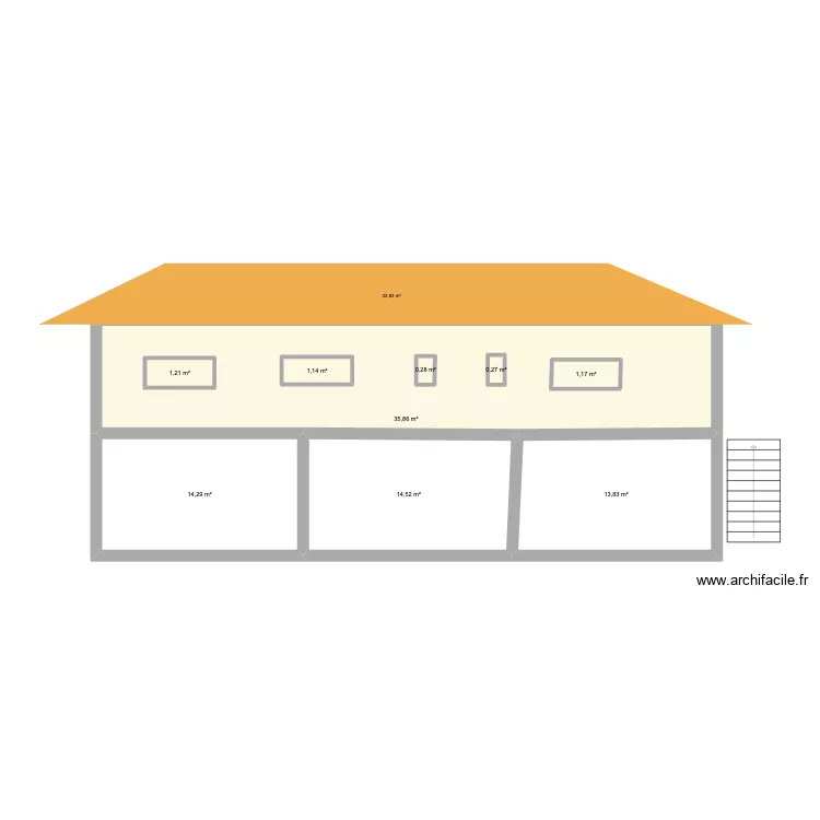 Esquisse 2 blocs vue Ouest. Plan de 