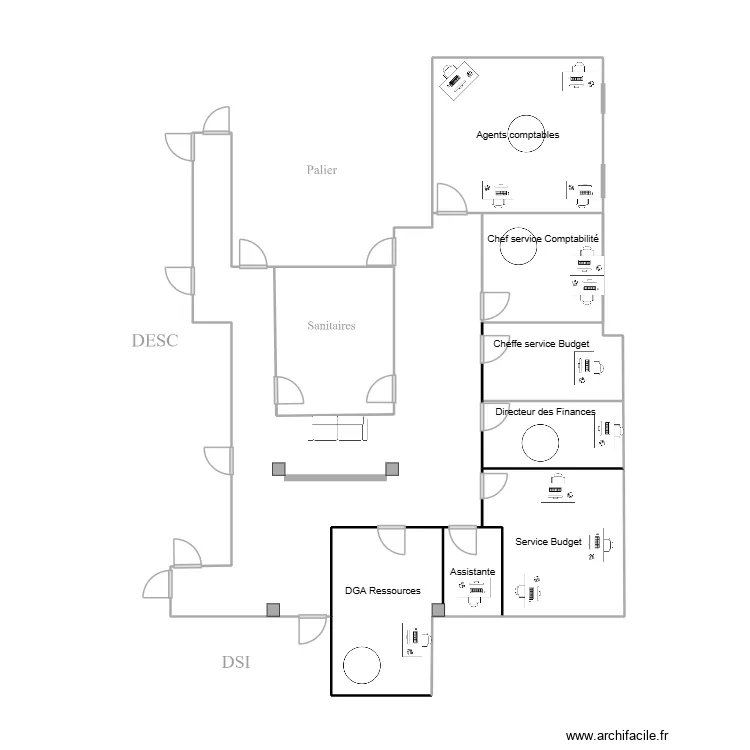 3e étage. Plan de 9 et 64 m² 3e étage. Plan de 9 et 64 m²