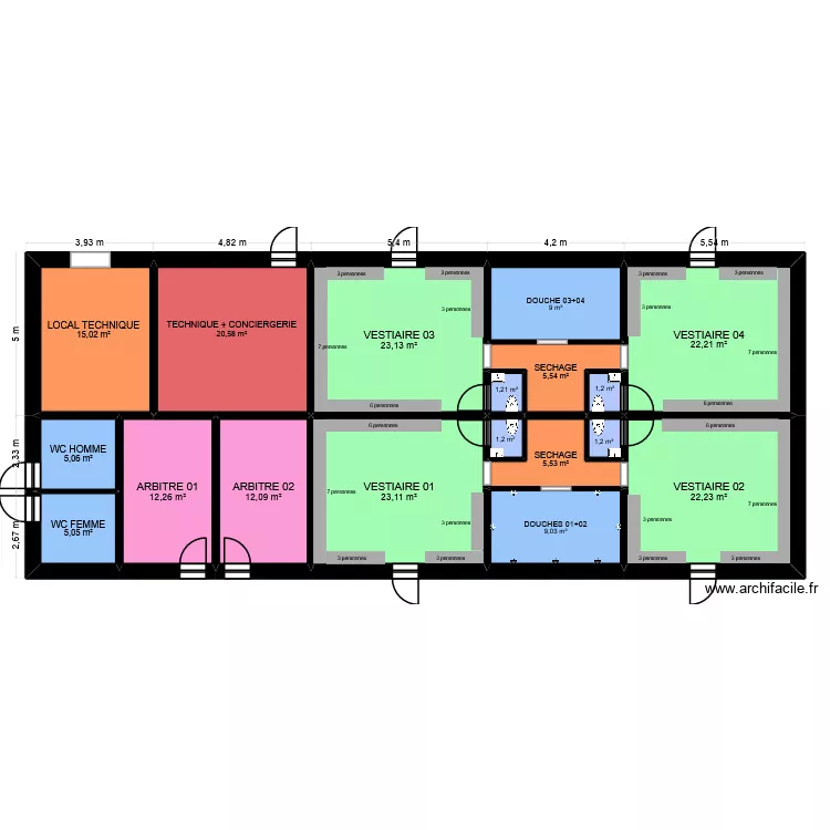 Buvette La Chaux II. Plan de 18 et 195 m² Buvette La Chaux II. Plan de 18 et 195 m²