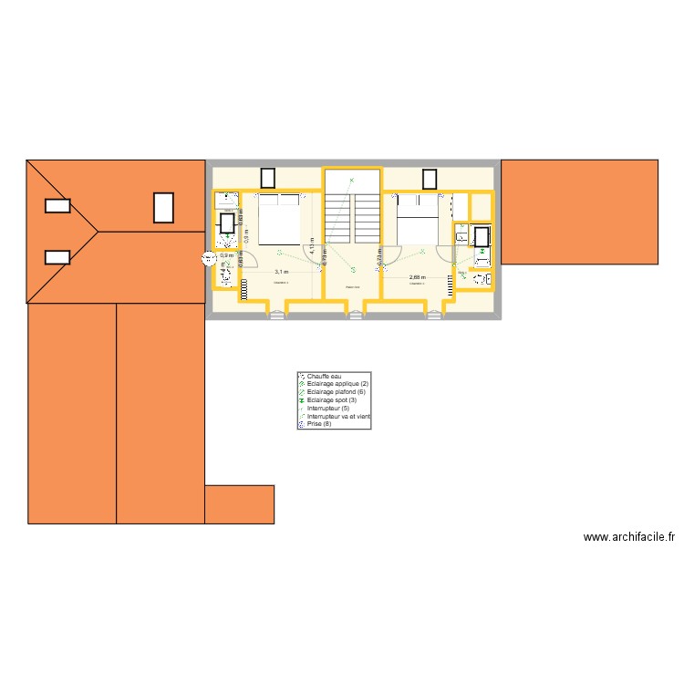 GERM 2ND. Plan de 10 pièces et 55 m2