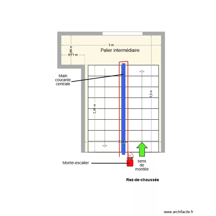 DELANGRE Escalier adaptation. Plan de DELANGRE Escalier adaptation. Plan de