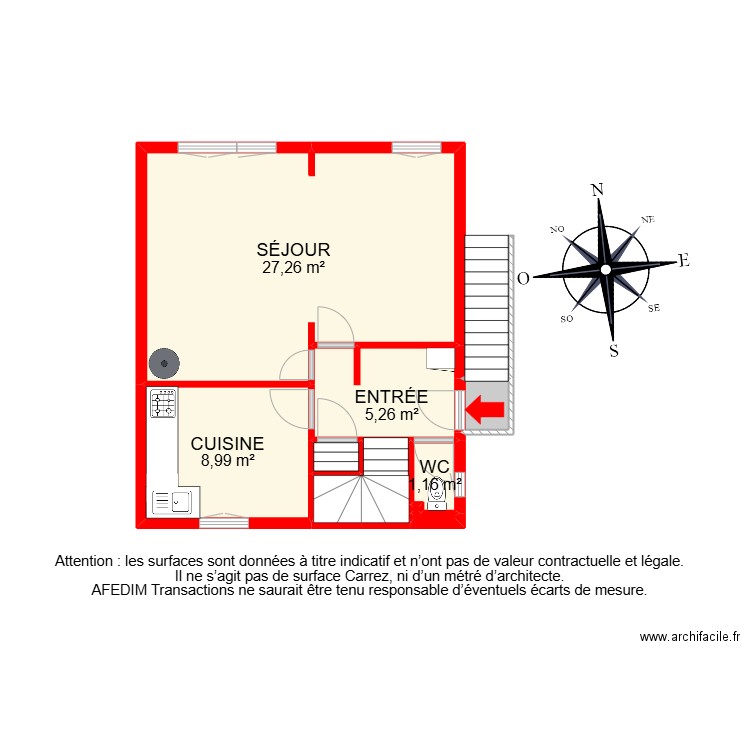 BI 30526. Plan de 27 pièces et 187 m2