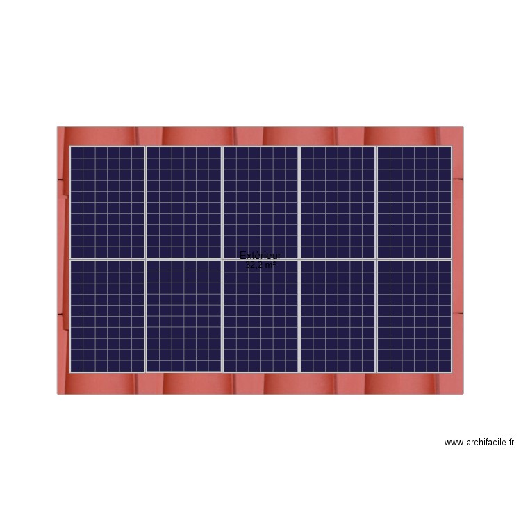 Panneaux Photovoltaïques MK-SUN. Plan de 1 pièce et 32 m2