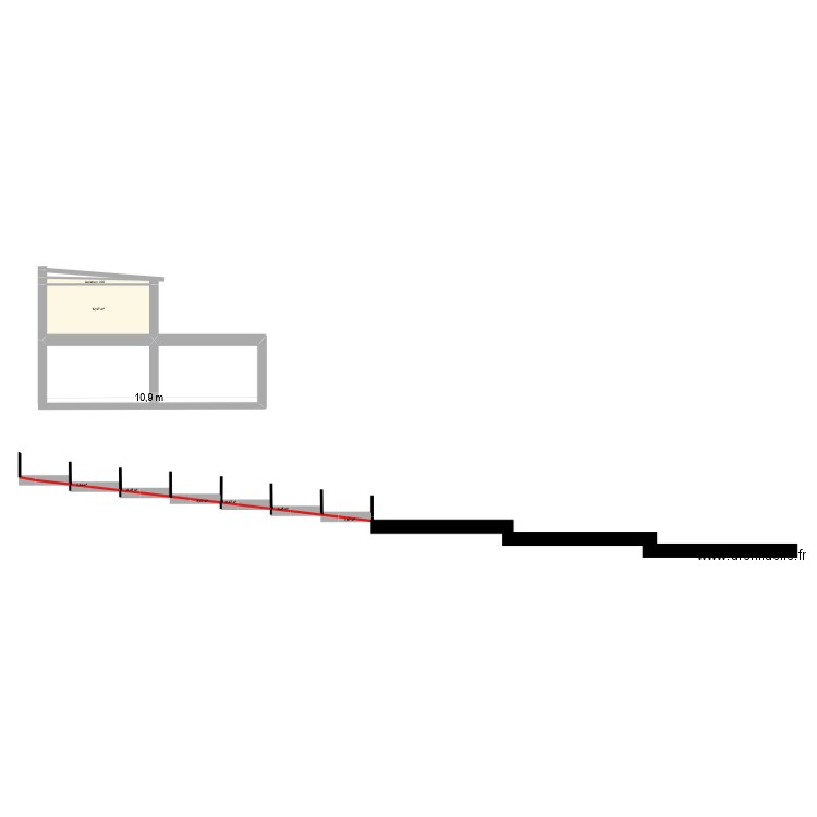 trev. Plan de 8 pièces et 15 m2