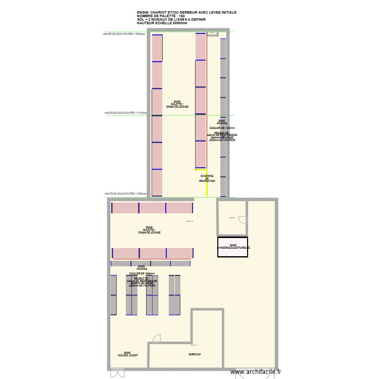 RUBAN JEROME. Plan de 2 pièces et 439 m2