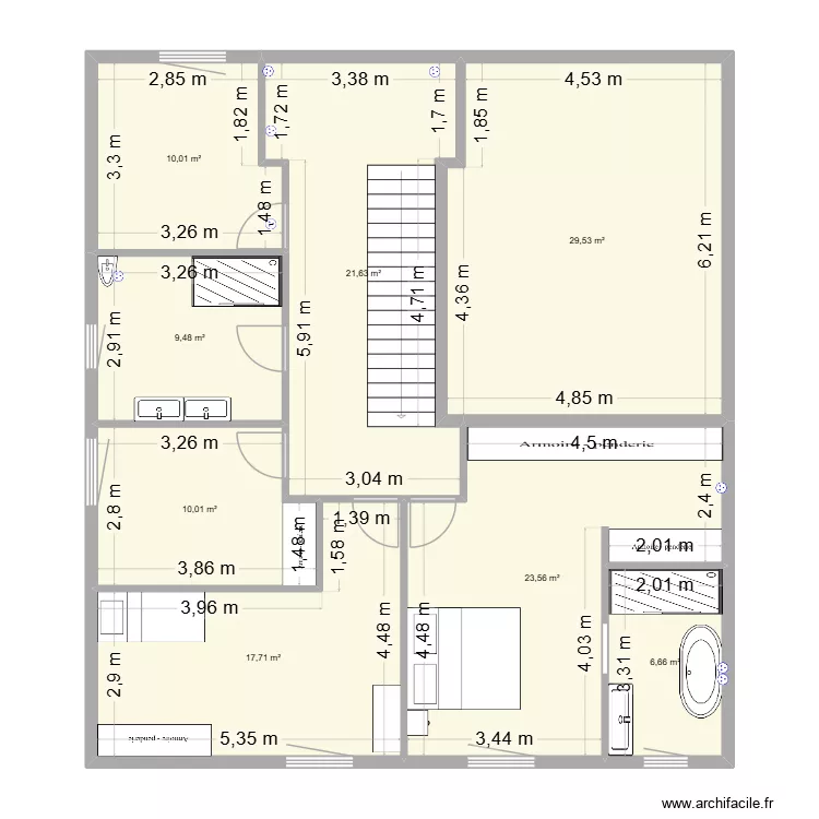 14.12 SEVAL. Plan de 8  et 129 m²