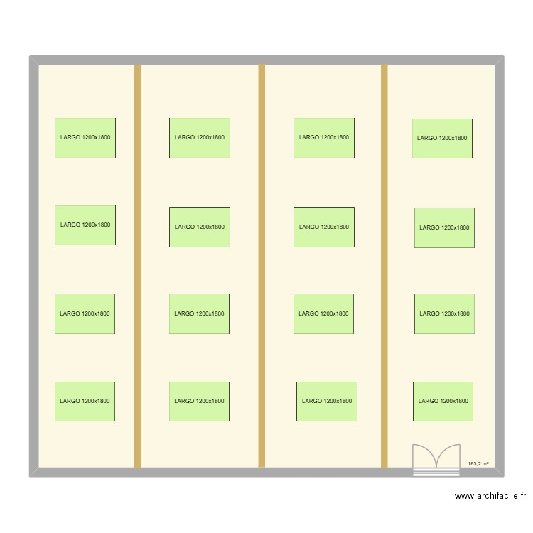 SALLE DE MARIAGE - MOULIN DE BOURRAY. Plan de 1 pièce et 163 m2