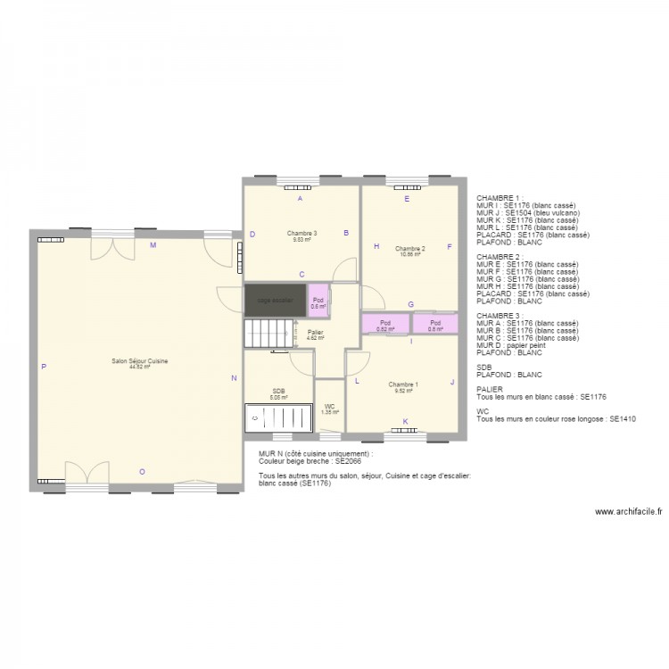 Peinture MUR. Plan de 0 pièce et 0 m2