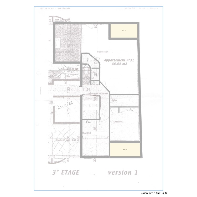 mn1c. Plan de 2 pièces et 18 m2