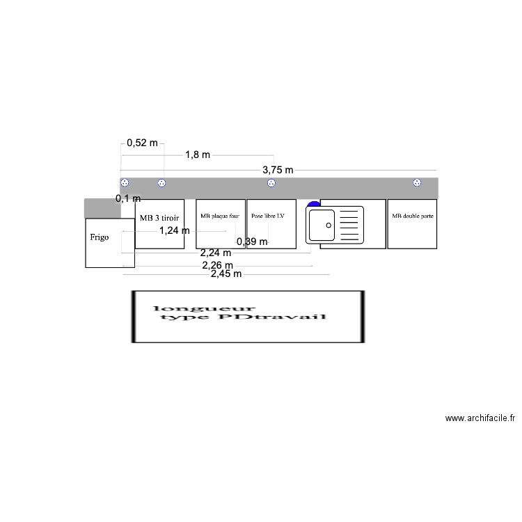 PLAN CUISINE LOT 1 . Plan de 0 pièce et 0 m2