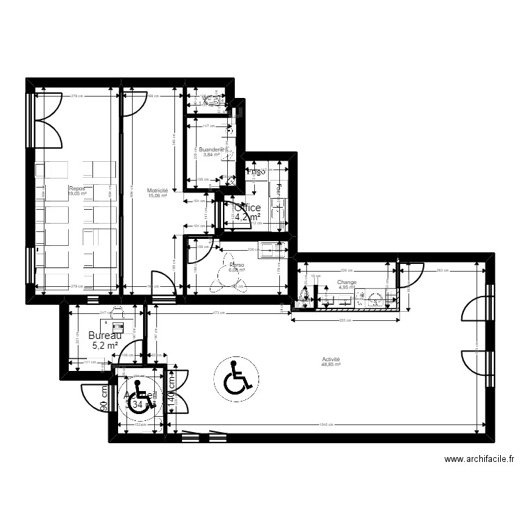 Salomon Suresnes V2 92150 Projet JORDAN. Plan de 10 pièces et 112 m2