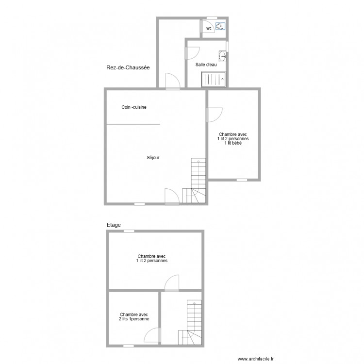 Plan du gite 1121. Plan de 0 pièce et 0 m2