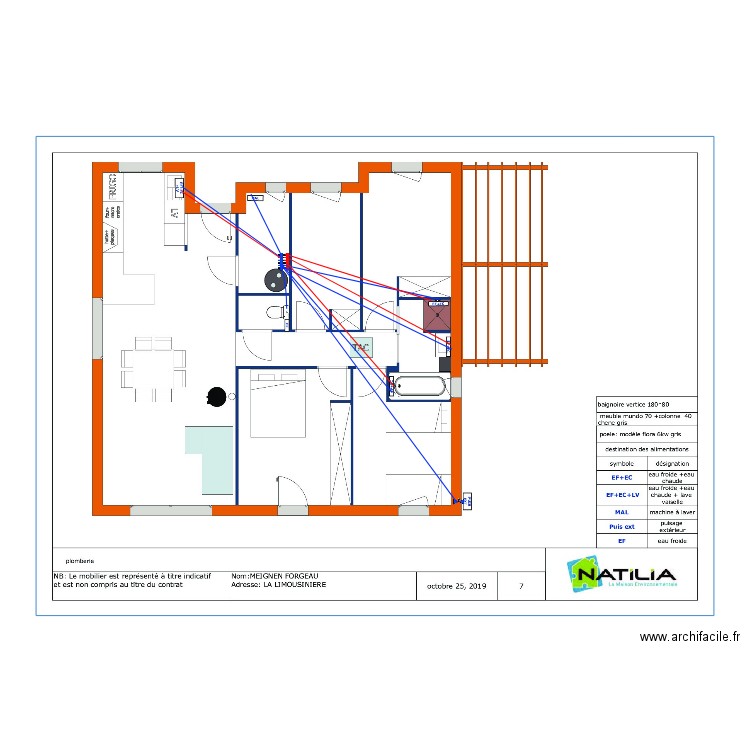 plomberie meignen. Plan de 0 pièce et 0 m2