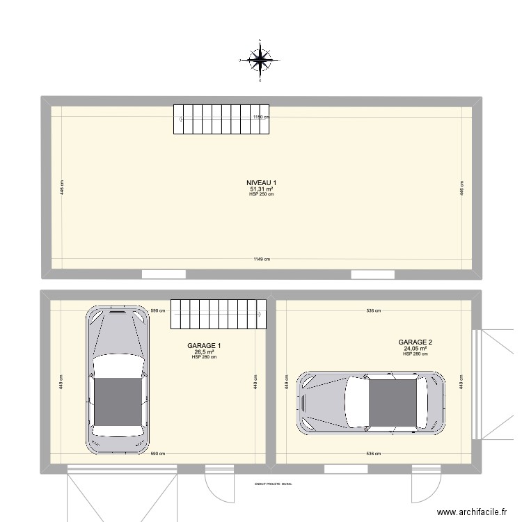 Garage1&2. Plan de 0 pièce et 0 m2