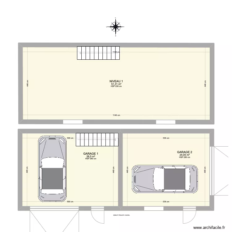Garage1&2. Plan de 