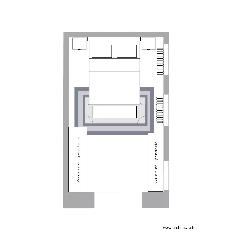 Pynes - bedroom 1 V 3 placard 187-207. Plan de 