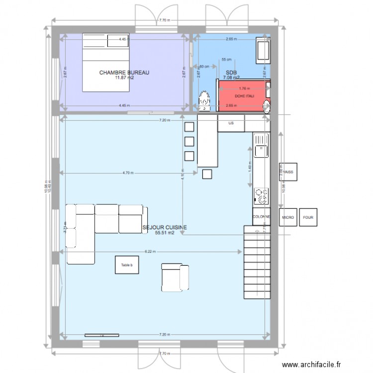 RDC projet bar MODIF SDB. Plan de 0 pièce et 0 m2