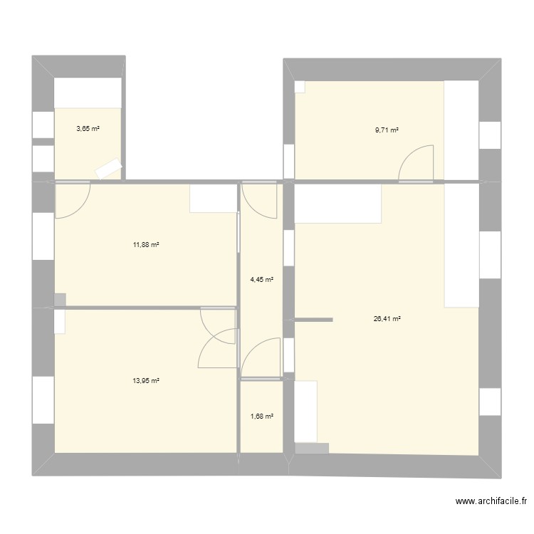 plan DPE. Plan de 7 pièces et 72 m2