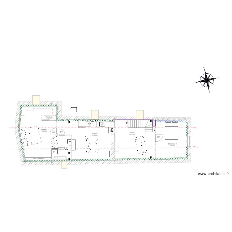 Plan combles v5. Plan de 0 pièce et 0 m2