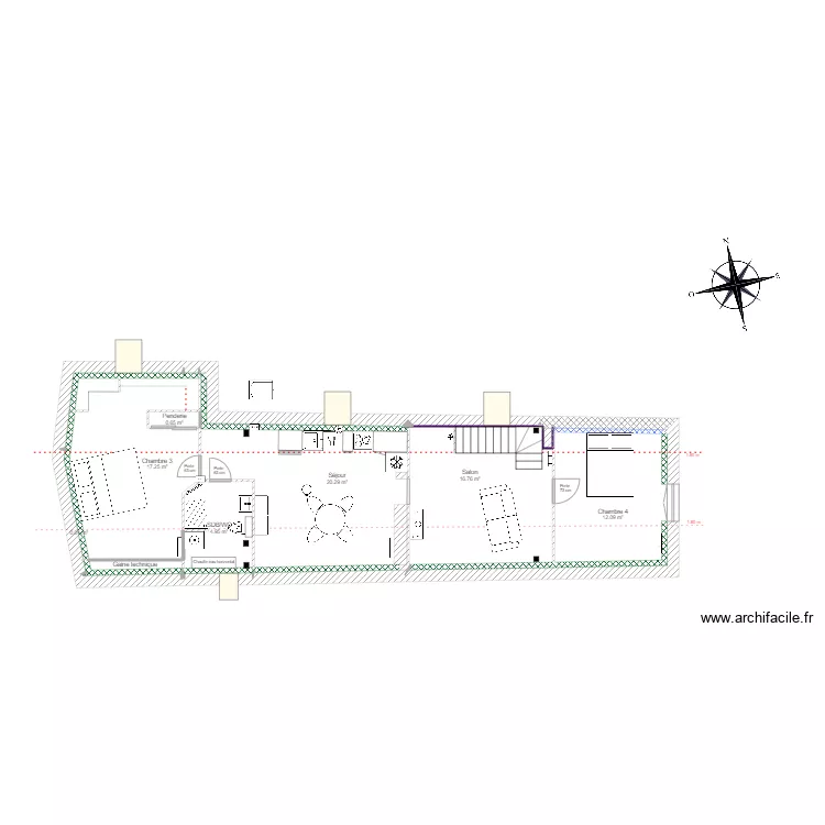 Plan combles v5. Plan de 