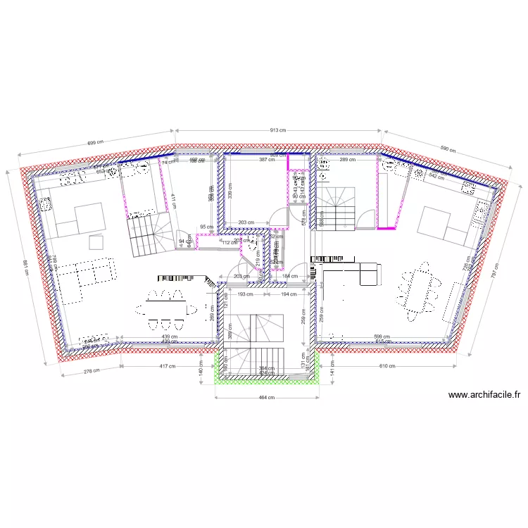 Etage 1 Grange isolation  mur 5. Plan de 