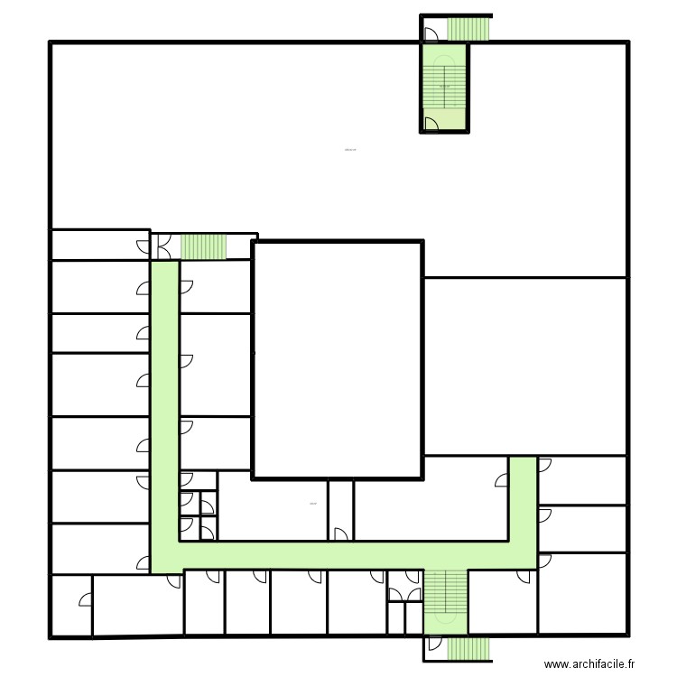 Arles A plan de masse Etage . Plan de 34 pièces et 1326 m2