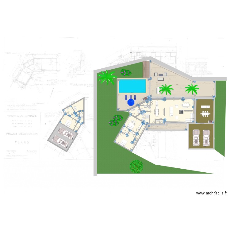 projet terrasse. Plan de 0 pièce et 0 m2