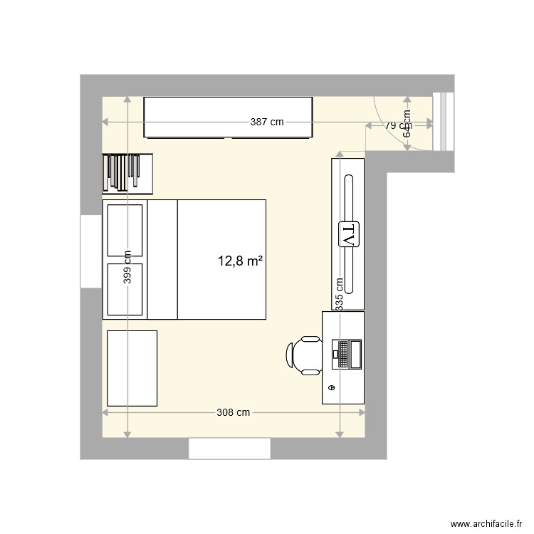 Chambre MAXENCE. Plan de 0 pièce et 0 m2