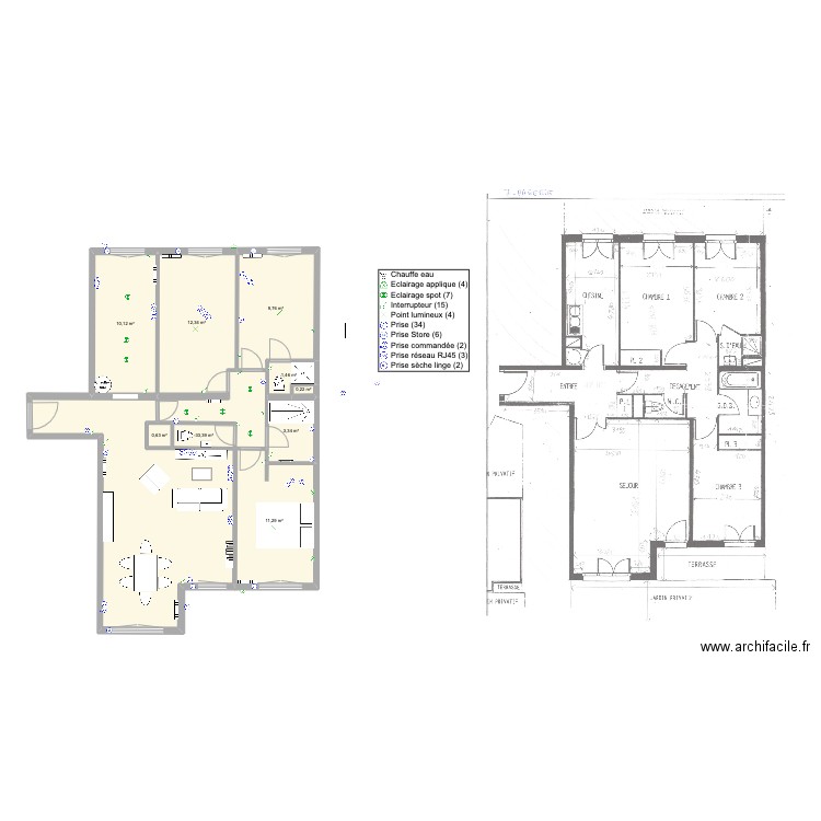 PLAN ELEC VERO V2 . Plan de 0 pièce et 0 m2