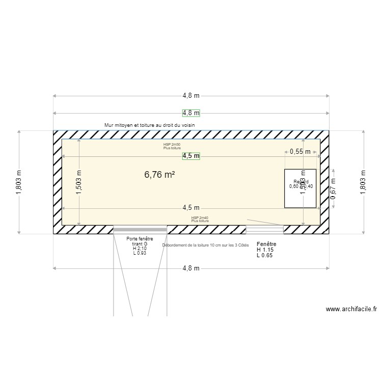 MEDAN Cabanon Poubelle et Arrosage 2. Plan de 1 pièce et 7 m2