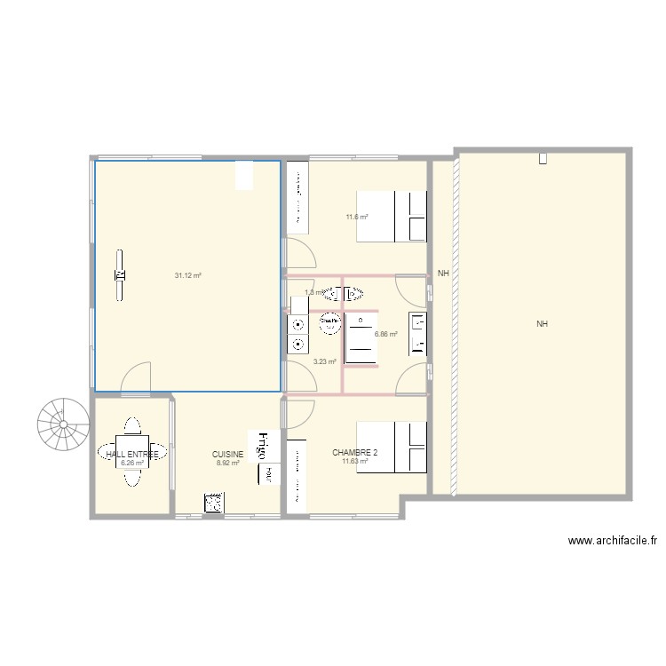 PROJET TOIT MAISON 2. Plan de 0 pièce et 0 m2