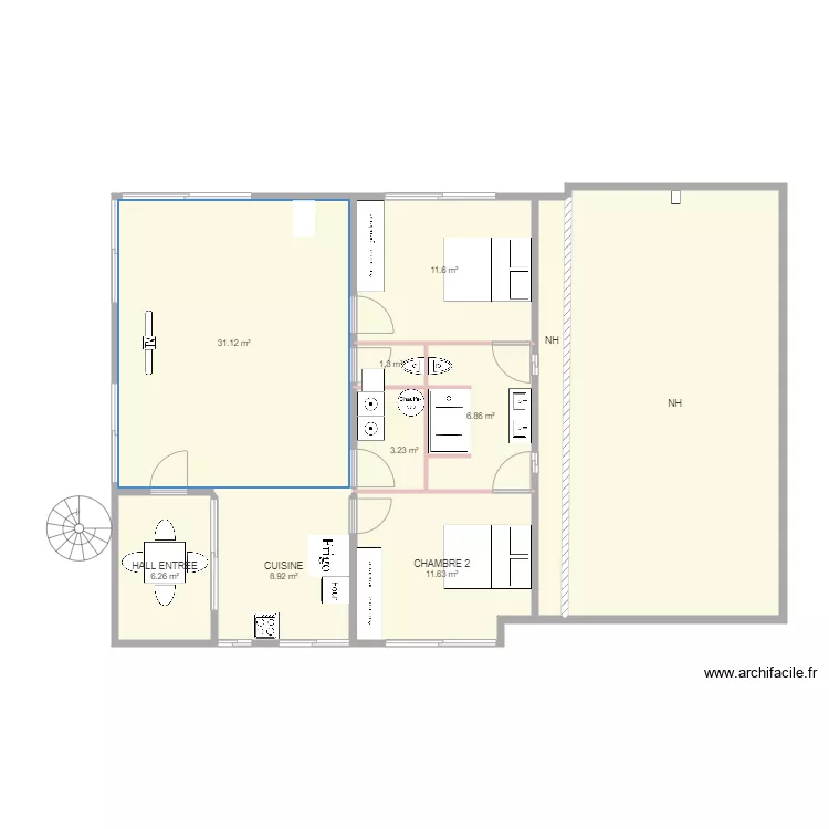PROJET TOIT MAISON 2. Plan de 0 pièce et 0 m2